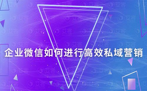企業(yè)微信如何進(jìn)行高效私域營銷
